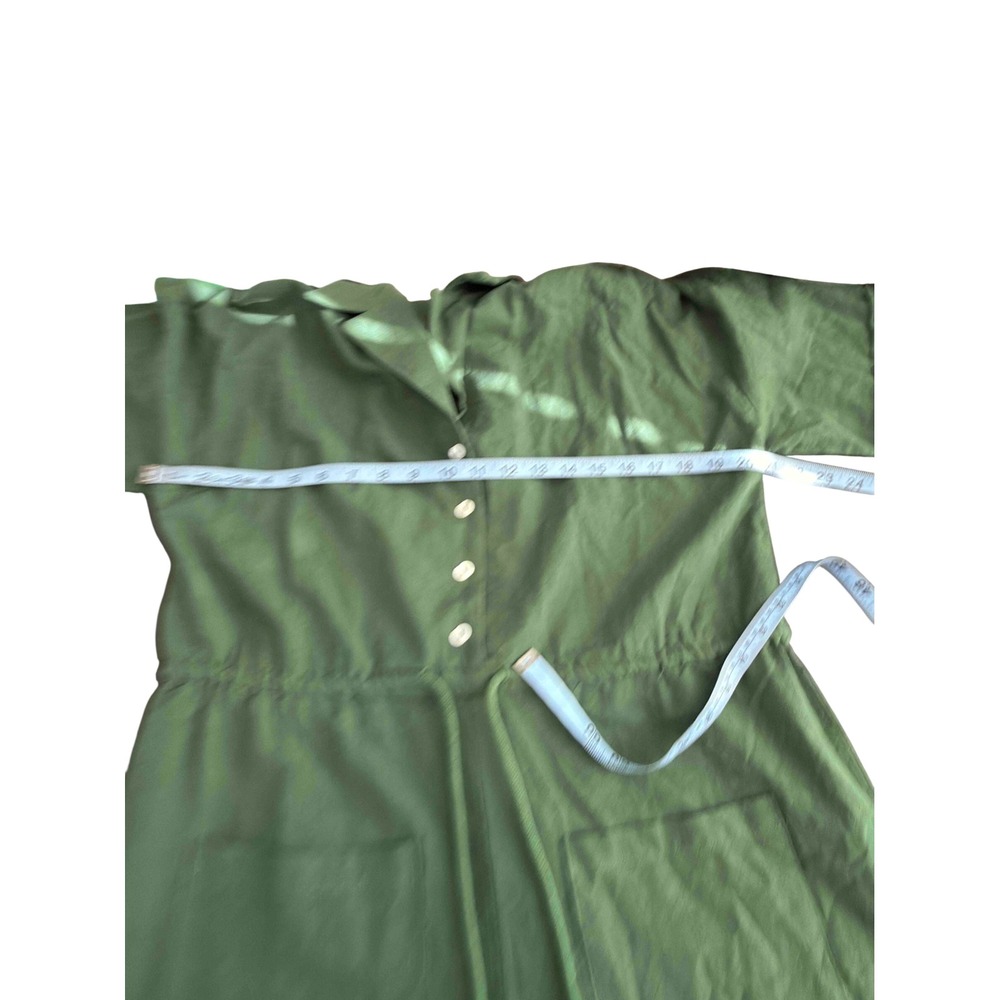 Baltic Borm Hemming Jumpsuit Greem Short Sleeve Button Up Lightweight Medium - Picture 13 of 16